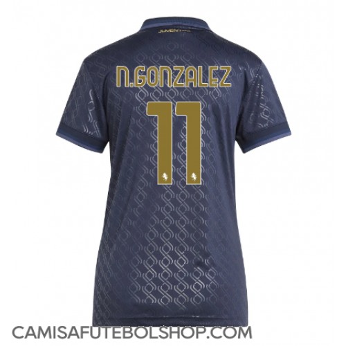 Camisa de time de futebol Juventus Nicolas Gonzalez #11 Replicas 3º Equipamento Feminina 2024-25 Manga Curta